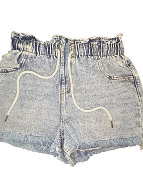 wild fable Light Blue Paperbag Denim Shorts with Drawstring sz XS